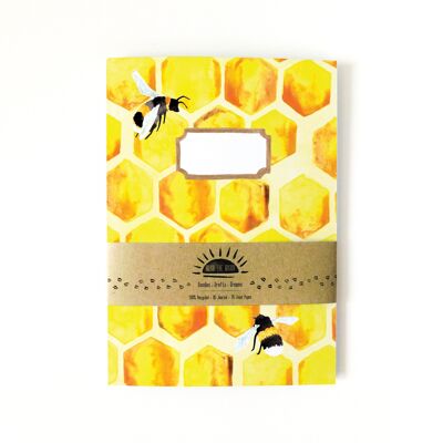 Mellifera Honeybee Print Liniertes Notizbuch