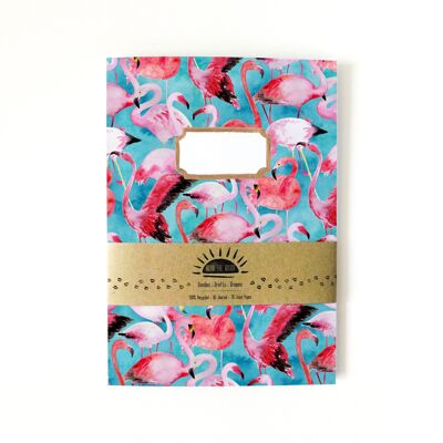 Flamboyance of Flamingos Print Lined Journal