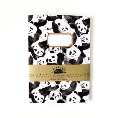 Journal ligné imprimé Embarras of Pandas