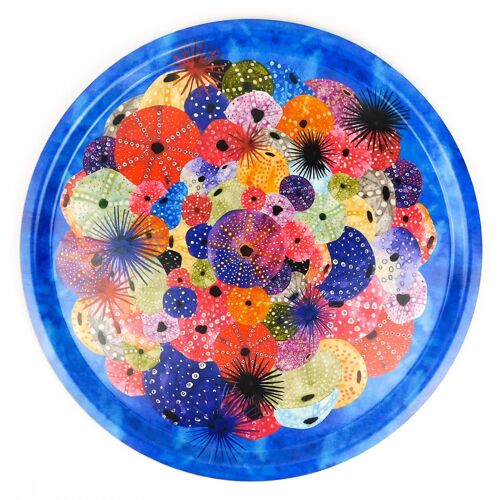 Echinozoa Sea Urchin Print Round Tray