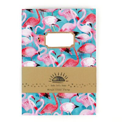 Quaderno con stampa Flamboyance of Flamingos