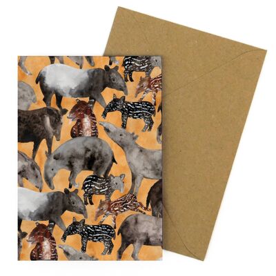 Cartolina d'auguri della candela dei tapiri