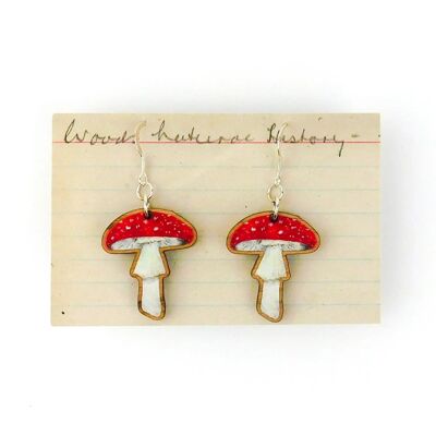 Fly Agaric Fungi Earrings