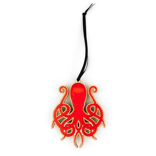 Octopus Wooden Hanging Decoration