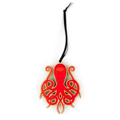 Octopus Wooden Hanging Decoration
