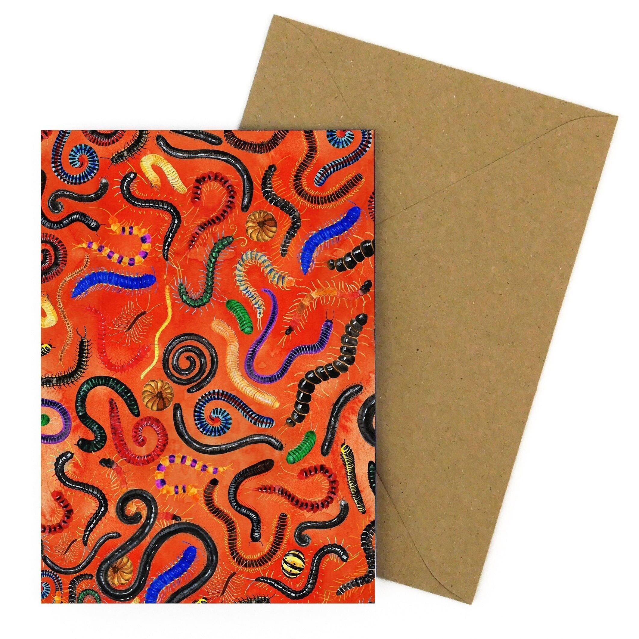 Carte de voeux Myriapoda mille-pattes