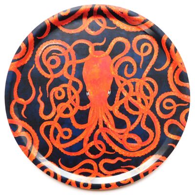 Octopoda Octopus rundes Tablett