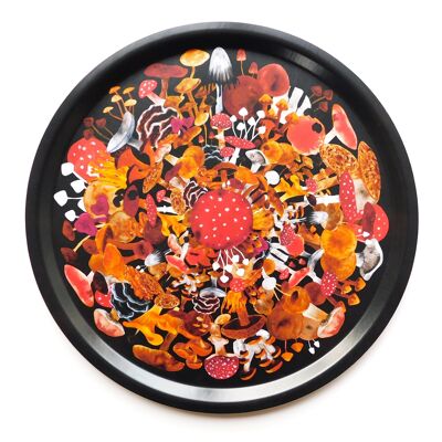 Fungi Print Round Tray