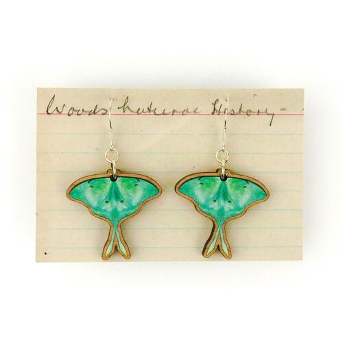 Lepidoptera Luna Moth Earrings