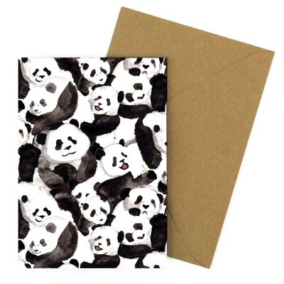 Verlegenheit der Pandas-Grußkarte
