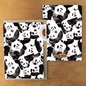 Embarras des pandas Carte de vœux 4