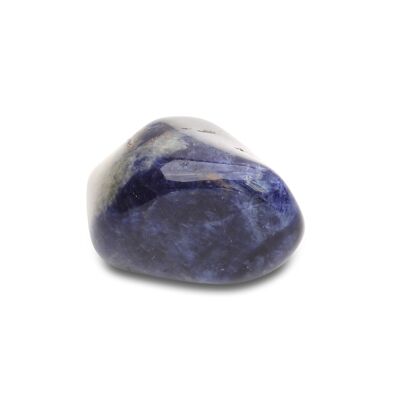 “Authenticity” tumbled stone in Sodalite