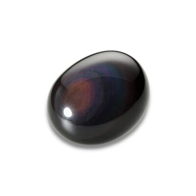 “Heavenly Eye” tumbled stone in Rainbow Obsidian