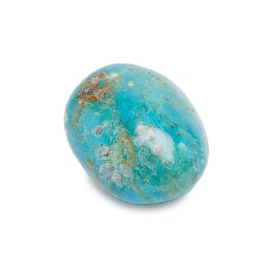 “Feminine and Communication” rolled stone in Chrysocolla