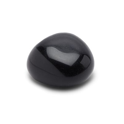 “Truth” tumbled stone in Black Obsidian