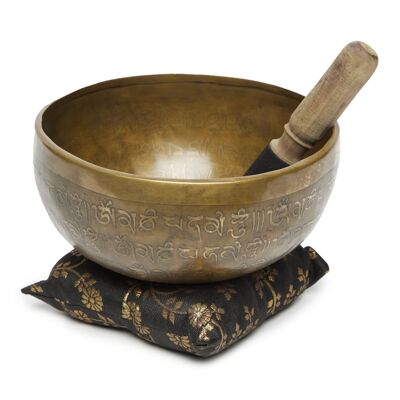 Large singing bowl made of pewter and copper