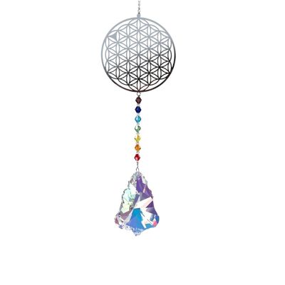 Suncatcher "Powers of the Flower of Life" in Crystal