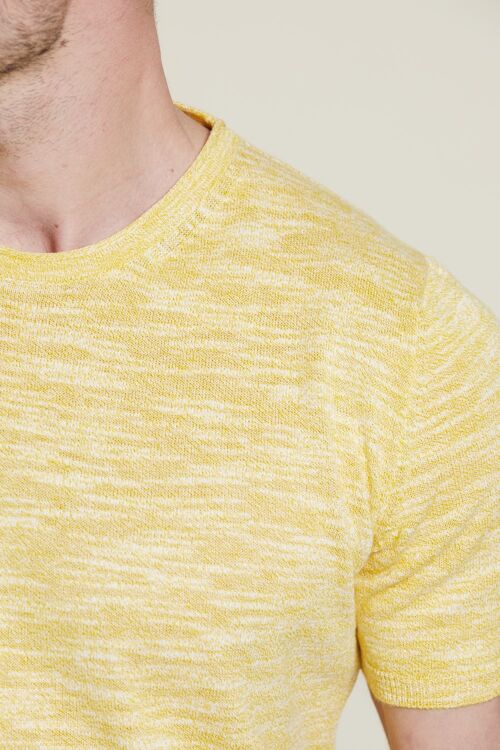 Ras de cou en coton jaune