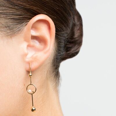 Boucle d'oreille Astrée - Paire - Plaqué or 18 carats
