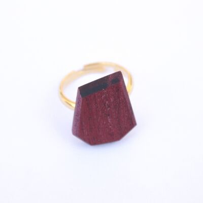 Anillo de madera de amaranto