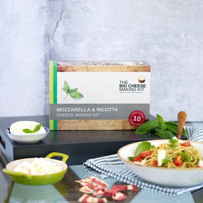 MOZZARELLA & RICOTTA KÄSE ZUBEREITUNGS-SET - Geschenk für Feinschmecker