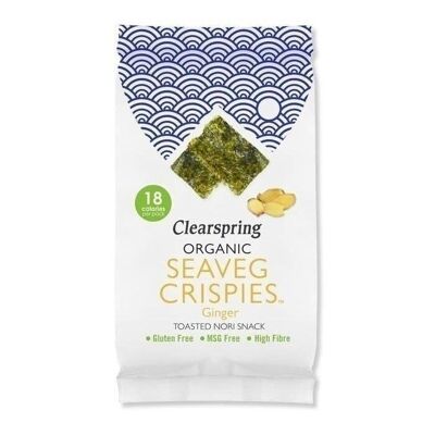 Nori Seaweed Snack with Ginger 4gr. clearspring