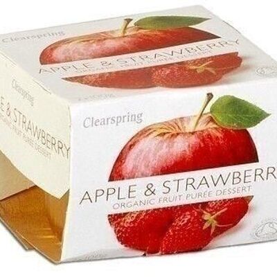 Apple and Strawberry puree 2x100gr. clearspring