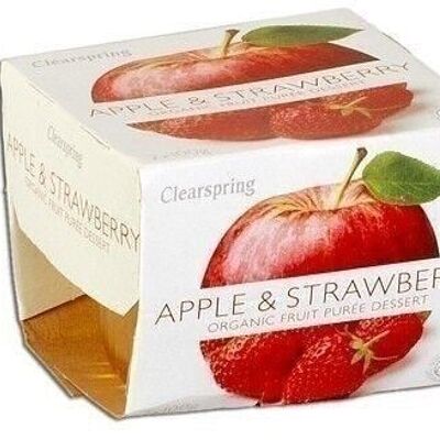 Apple and Strawberry puree 2x100gr. clearspring