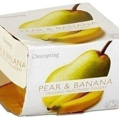 Pear and Banana puree 2x100gr. clearspring
