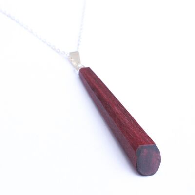 Amaranth wood necklace