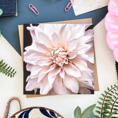 Floral Cafe au Lait Dahlia Card