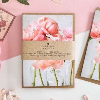 Carte florale de pivoines de corail 4