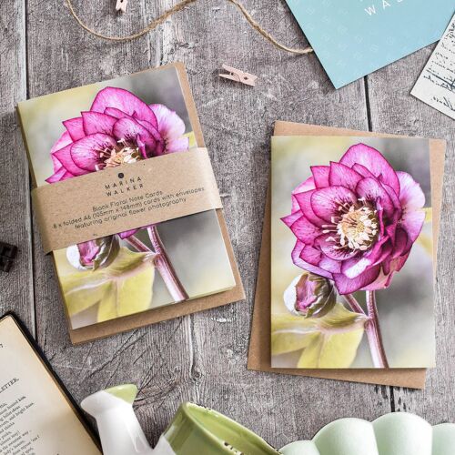 Floral Hellebore Card Pack of 8
