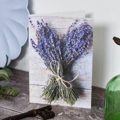 Blumen-Lavendel-Karte
