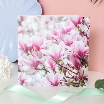Carte florale de fleur de magnolia 2