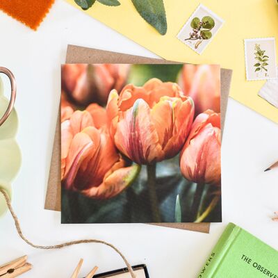Floral Orange Tulips Card