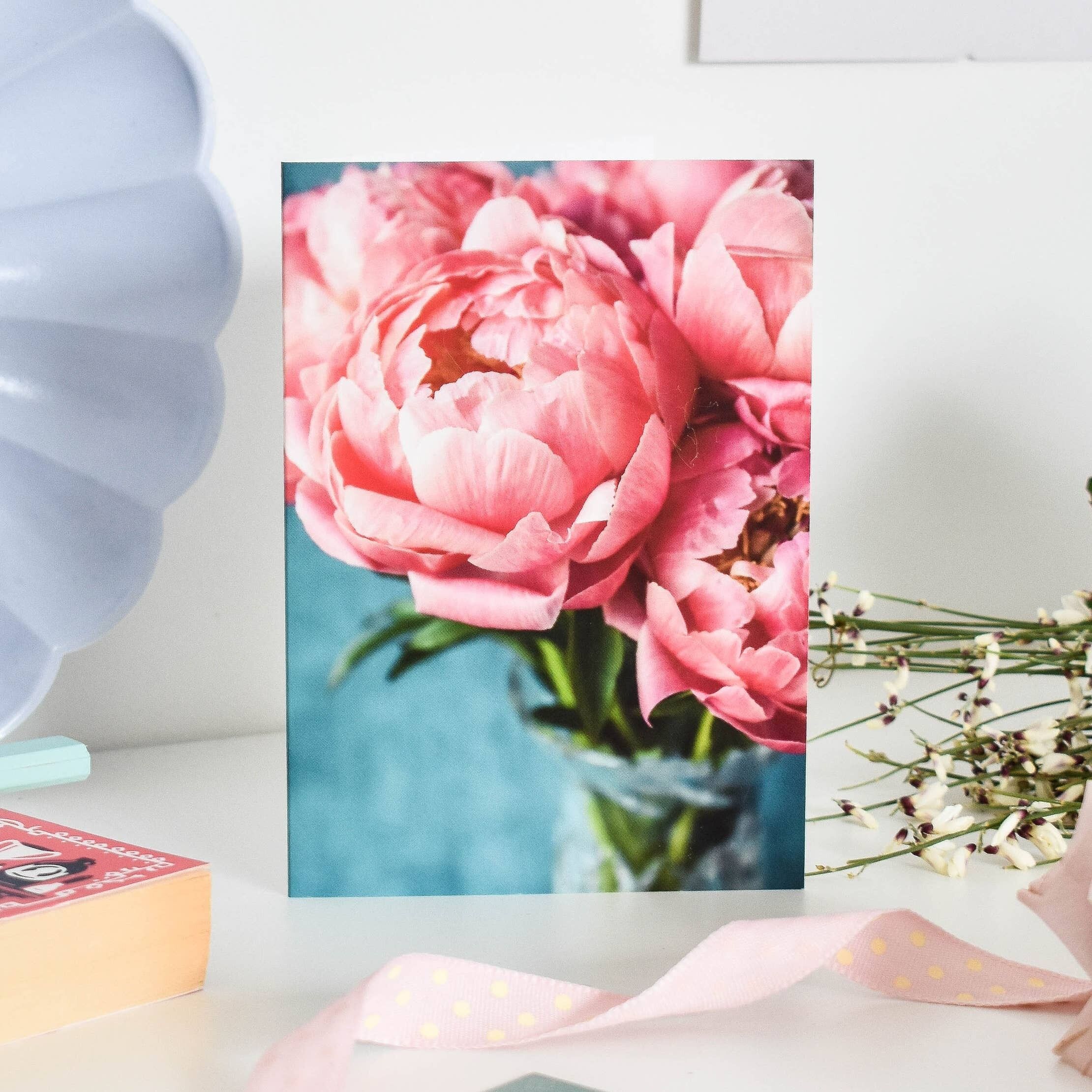 Scheda composizione floreale peonia