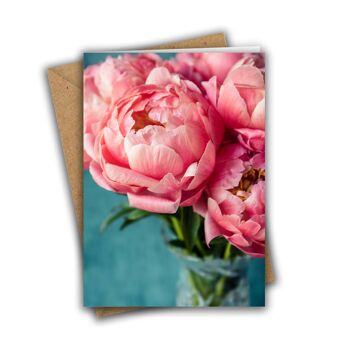 Paquet de 8 cartes d'arrangement floral pivoine 4