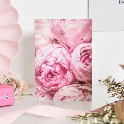 Floral Pink Peonies Card