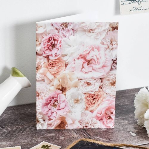 Floral Pink Roses Card