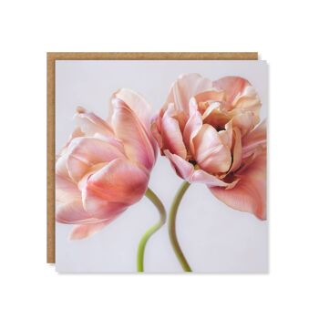 Carte florale de tulipes roses 3