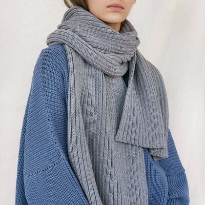 Rib Scarf Grey