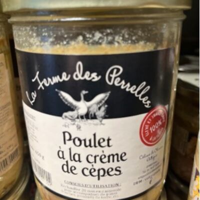 Poulet a la creme de cepes