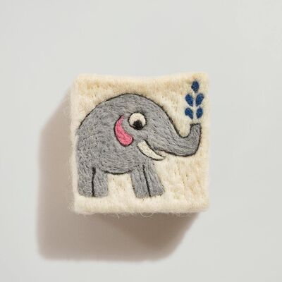 Felt soap - elephant