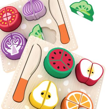 Jeux de nourriture en bois – jeu de puzzle de fruits et légumes 6