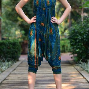 Bohotusk Teal Green Moonshine Jumpsuit, Small / Medium (UK Size 8 - 12)