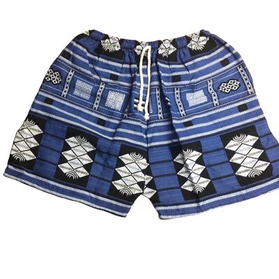 Mens Blue Cotton Nightshade Shorts , Medium / Large - Fits Size 38 - 44 inch Waist