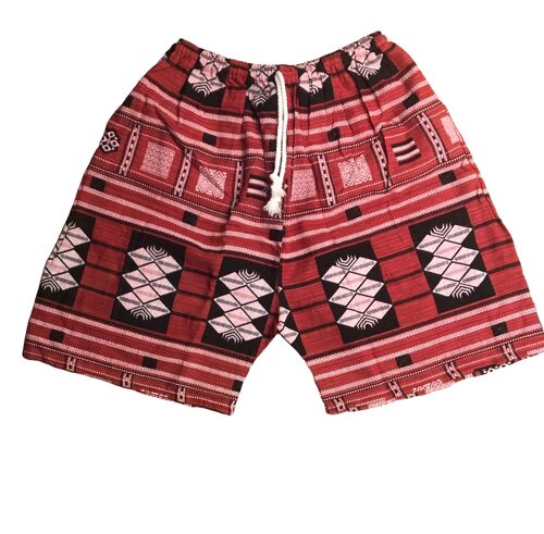 Mens Red Cotton Nightshade Shorts , Medium / Large - Fits Size 38 - 44 inch Waist