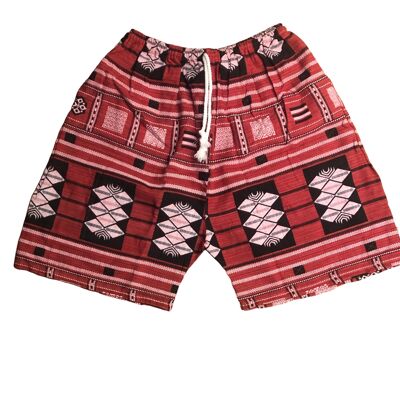 Mens Red Cotton Nightshade Shorts , Medium / Large - Fits Size 38 - 44 inch Waist