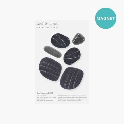 LEAF MAGNET GALET ANTHRACITE - MER-MARITIME